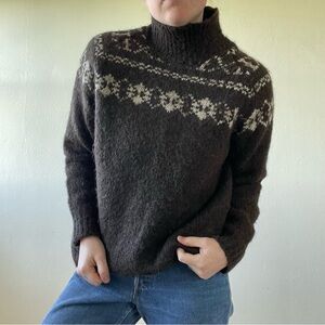 DKNY Vintage 90s FairIsle Wool Angora Sweater